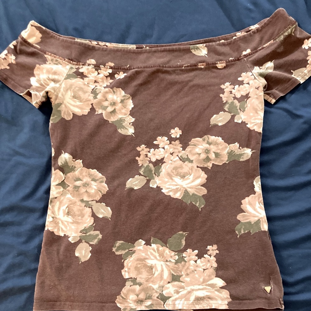 Guess Floral Off the Shoulders Top
